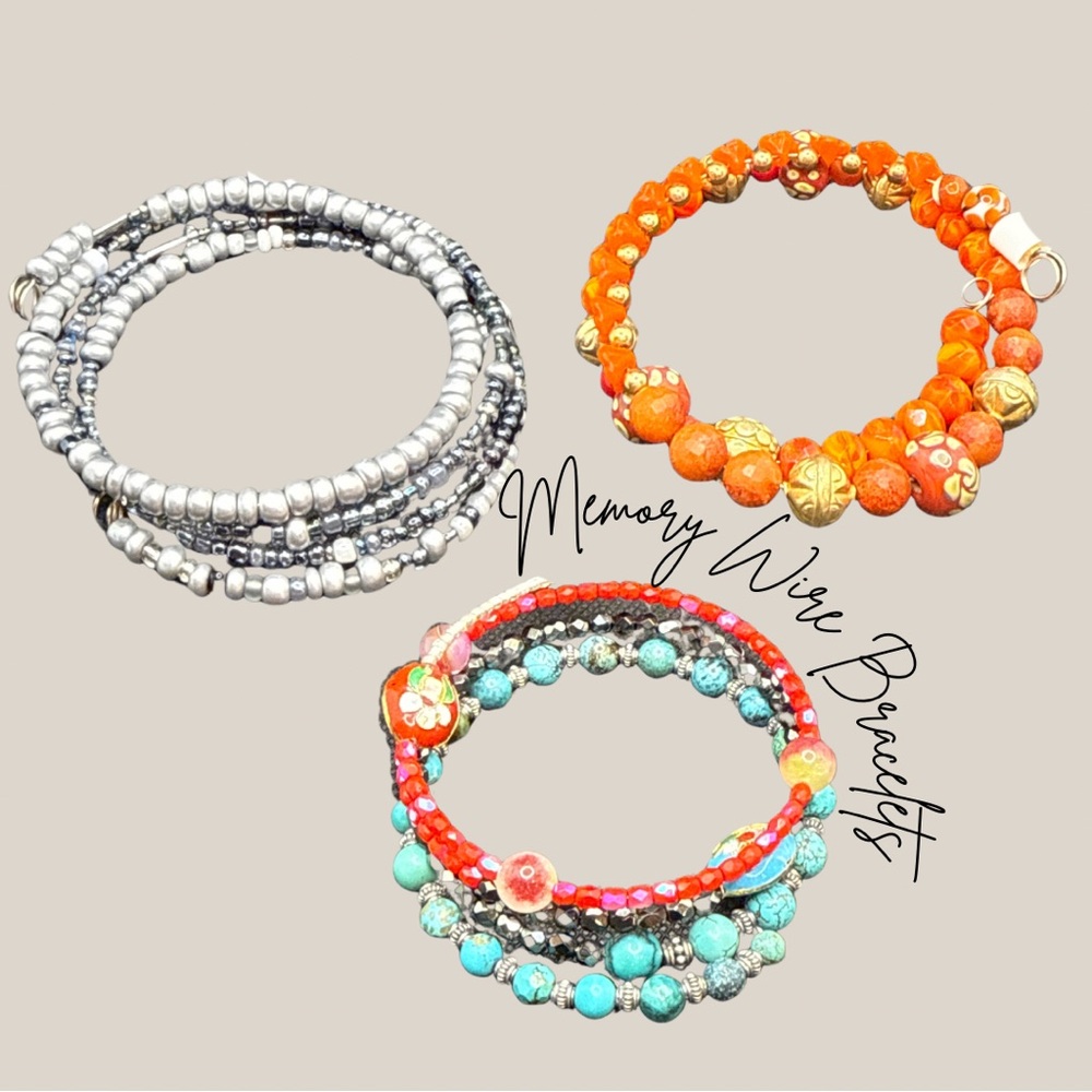 Handmade Multi-Strand Memory Wire Bracelets